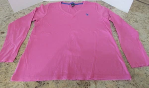 US Polo Assoc. Sz XL Pink & Blue Polo Emblem Cotton Pull Over Long Sleeve Shirt - Picture 1 of 5