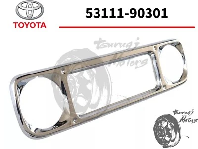 Parrilla cromada delantera OEM 53111-90301 genuina Toyota Land Cruiser BJ40 FJ40 79-84 Foto 1 de 4