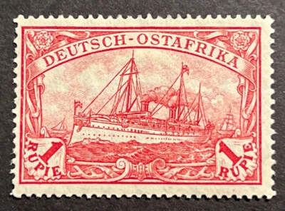 Travelstamps: Germany German East Africa Stamps 1r Kaiser’s Yacht mint OG H WMK - Image 1 of 4