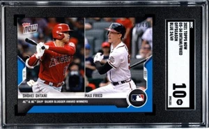 2021 Topps Now OS-34 Shohei Ohtani Max Fried SGC 10 GEM Silver Slugger Blue/49 - Picture 1 of 1