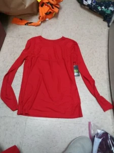 Nwt Athletic WOMENS Core Long Sleeve Tee Red S 4-6 - Picture 1 of 1