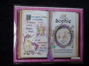 Sophie Princess Unicorn Mount Gift With Verse And Photo Space - Choose A Frame - Picture 1 of 6