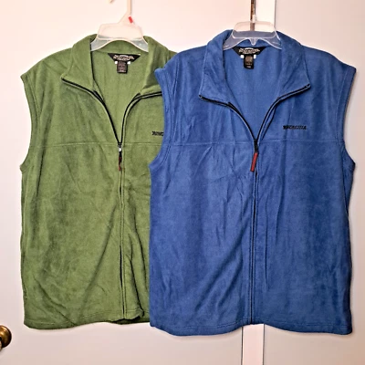 WINCHESTER Lot Of 2 Fleece Sweater Vest Mens Large Full Zip Inside Pockets - Image 1 of 4