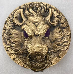 China Shanghai 2020 como nuevo rata lunar zodiaco fantasía ratón medalla de latón 99 mm certificado de autenticidad - Imagen 1 de 4
