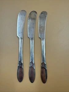 3 Lady Hamilton Silverplate 1932 Oneida Silver Butter Knives 6 3/8" - Imagen 1 de 2
