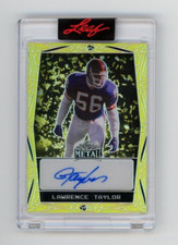 GOLD 1/1 Lawrence Taylor 2023 Leaf Metal Prizm Autograph Card #WNA-LT HOF Auto