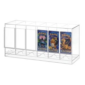 6 Slot Acrylic Pokemon TCG Premium Booster Pack Dispenser Stackable Design Clear - Picture 1 of 14