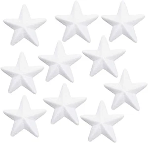 10 Stück 8cm Styroporsterne Weihnachtssterne Styroporkugeln Styropor Figur Stern - Bild 1 von 8