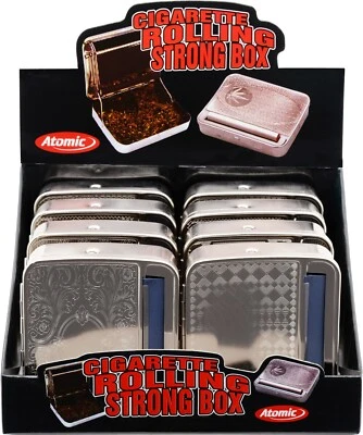 6 x ROLLBOX 78mm !!! Tabakdose Tabakbox METALL Zigaretten Drehmaschine Stopfer  - Bild 1 von 4