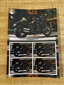 2011 Harley Davidson Souvenir Stamp Sheet VRSC Night Rod Special  - Picture 1 of 4