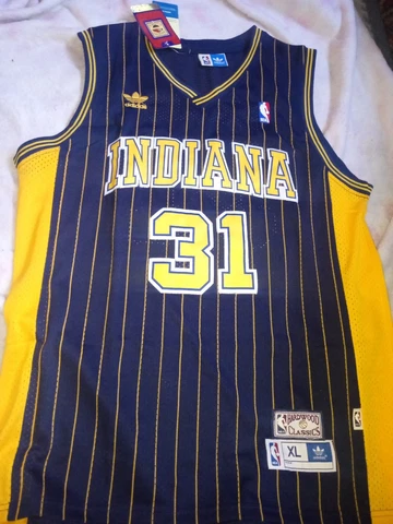 Xtra Large Reggie Miller Indiana Pacers Adidas NBA Jersey Brand New Navy Blue Cover