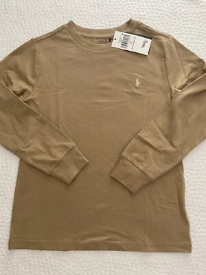 Nuevo con etiquetas Polo Ralph Lauren Niño Pequeño Algodón Jersey Manga Larga Camiseta Foto 1 de 3