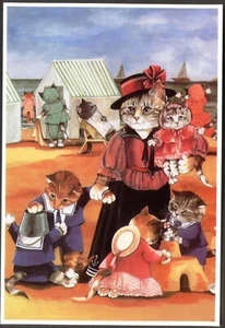 Moderne KATZENKUNST Postkarte von Susan Herbert. Mayfair (Ref: SH356). Kostenloser UK-Versand - Bild 1 von 1