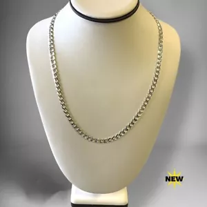 NEW 6.0mm Curb Chain in Solid .925 Sterling Silver - 22" (TRP046800) - Picture 1 of 4