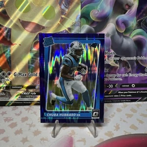Chuba Hubbard Donruss Optic Prizm Purple Shock Rated Rookie Rookie Card R - Picture 1 of 2