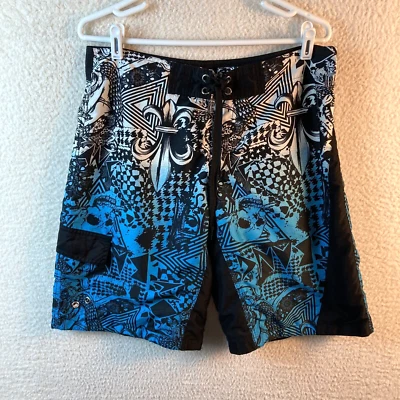 Pantalones cortos de tabla para hombre MK Machine tatuaje calavera gráfico talla 34 Foto 1 de 4