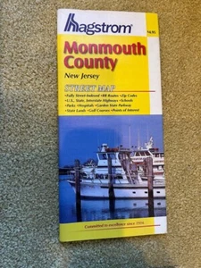 Mapa desplegable HAGSTROM del condado de Monmouth NJ mapa agotado - Imagen 1 de 1