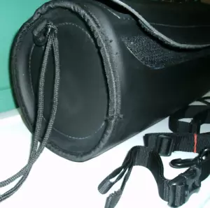 Leder Satteltasche - Barrel Style Tasche - hochwertige Verschlussart + Befestigungsriemen enthalten - Bild 1 von 12