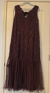 Candalite Women’s Burgundy/Maroon Lace Formal Gown Dress Size 1X - Picture 1 of 9
