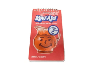 Vtg Strawberry Kool-Aid Spiral Tablet note pad Book Smiling pitcher 1984 Unused - Picture 1 of 4