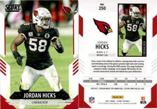 Jordan Hicks 2021 Score Football Card 250  Arizona Cardinals
