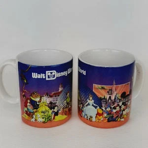 Walt Disney World Classic Figuren Epcot MGM Schloss Kaffeetasse Becher 2er Set  - Bild 1 von 7