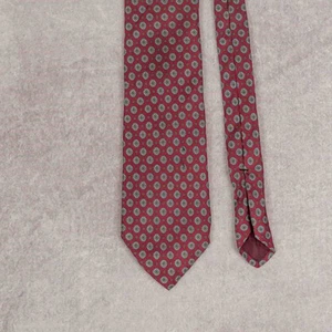 Corbata vintage años 90 estampada Borgoña Van Heusen - Imagen 1 de 4