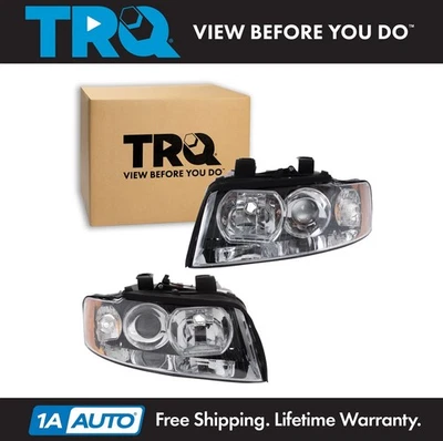 Juego de montaje de faros TRQ para Audi A4 2003-2005 A4 Quattro S4 2002-2005 Foto 1 de 4