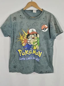 Vintage 90s Y2K  Nintendo Pokemon Gotta Catch Em All Ash Boys Youth L T-Shirt - Picture 1 of 8