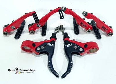 Shimano DX BR/BL-M600 V-Brakes Bremsen/Bremshebel SET RAR in ROT BJ 1996 MTB BMX - Bild 1 von 4