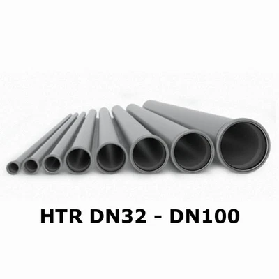 Valsir HT Rohr Abwasserrohr PP, DN32-DN100, 15-100cm, Abflussrohr HTEM mit Muffe