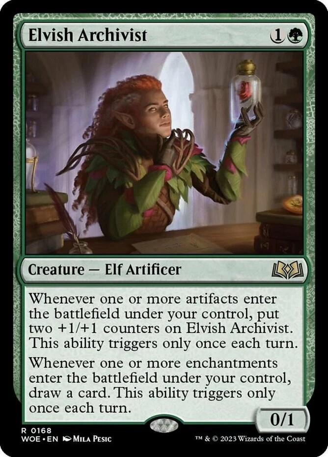 x1 Elvish Archivist - Wilds of Eldraine - NM - MTG - Image 1 of 1