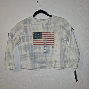 Polo RALPH LAUREN KIDS Iconic Sweater Stars Stripes Cotton USA Flag S Patriotic - Picture 1 of 8