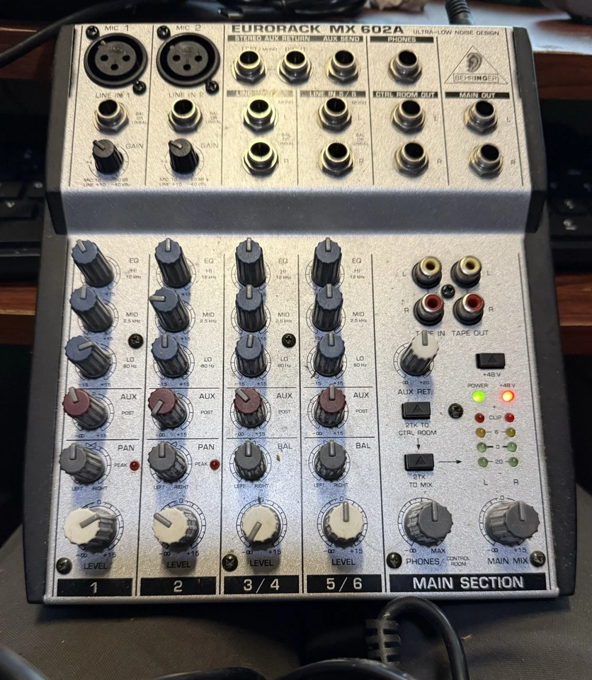 Behringer Eurorack MX 602A Ultra-Low Noise 6 Channel Mixer & OEM Power Adaptor - Image 1 of 1