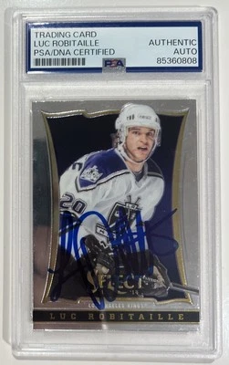 2013-14 Select Luc Robitaille Auto Autograph Signed Card PSA HOF - Image 1 of 2