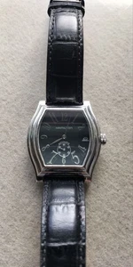 Hamilton Dodson Automatik Uhr schwarzes Zifferblatt 36,3 mm Gehäuse 19 mm Anstoß Leder - Bild 1 von 12