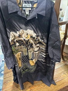 Camisa Big Dogs Rayón Para Hombres XL Bebidas Alcohólicas Tropicales Manga Corta Abotonada - Imagen 1 de 5