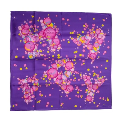 Chopard Happy Burbujas Violeta Orgánico Seda Sarga Mujer Bufanda 95002-0723 - Imagen 1 de 2