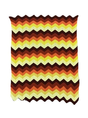 Manta afgana de lana pesada de colección Chevron cama sofá manta roja marrón 63x45 Foto 1 de 4
