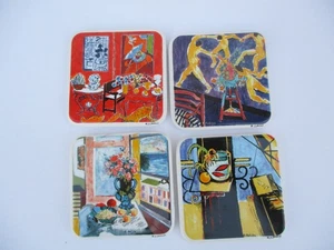 Matisse Chaleur Fine Art Design Art Ceramic Coaster Set of 4 D. Burrows w/ Box - Picture 1 of 12