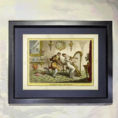 James Gillray "Armonía antes del matrimonio" Arte enmarcado personalizado Foto 1 de 3