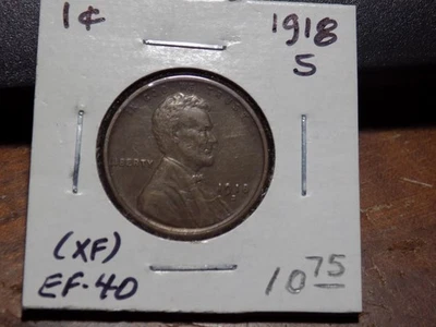 1918-S Lincoln Cent - XF Condition - Image 1 of 2
