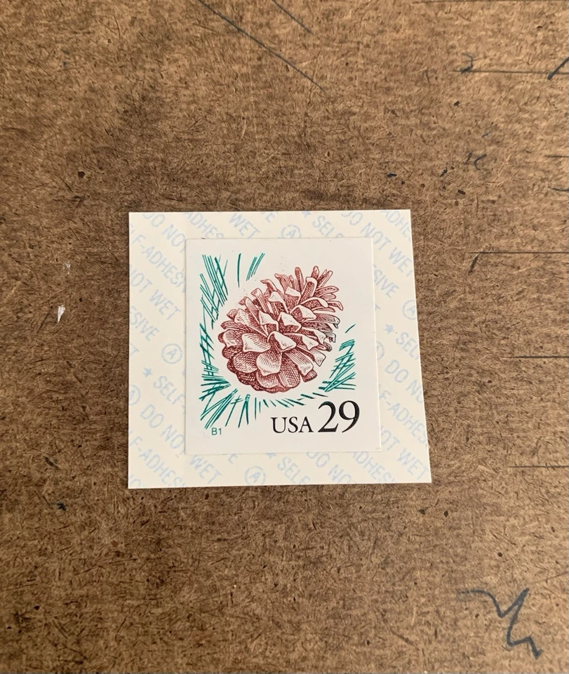 2491 Pine Cone 29 cents. Plate Number Coil Single #B1. MNH - Image 1 of 1