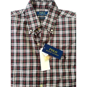 Polo Ralph Lauren Classic Fit Tartan Plaid Dress Shirt | Mens S, NEW 100% Cotton - Picture 1 of 12
