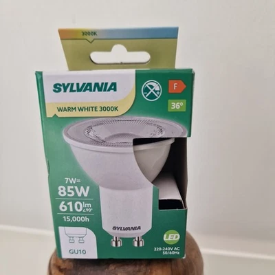 7W LED GU10 Bulb, 3000K, 610lm, Non-Dimmable, 36° (Spot Light / Down Light Lamp) - Image 1 of 4