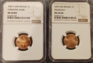 2009 P D NGC MS68 SMS LINCOLN COPPER BRONZE CENT (2) Formative Years Presidency - Picture 1 of 6