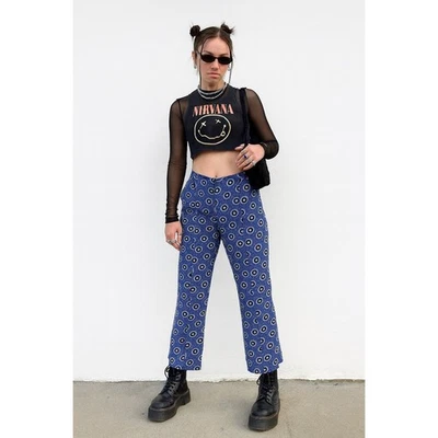 Pantalones cortos ETRO para mujer azul seda estampado geométrico 48 talla 12 Foto 1 de 4