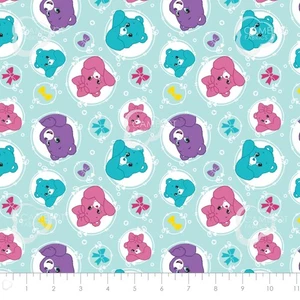 13"L x 45"W Care Bear Sparkle & Shine - Arrows in Blue Cotton Fabric 1/3 Yard - Picture 1 of 7