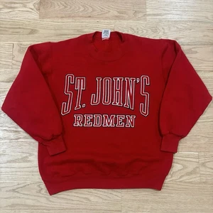 St. John’s University Vintage Redmen Sweatshirt-Medium Made In Usa - Picture 1 of 2