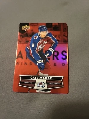 2021-22 Upper Deck Tim Hortons Cale Makar Red Die Cut DC-14 - Image 1 of 2